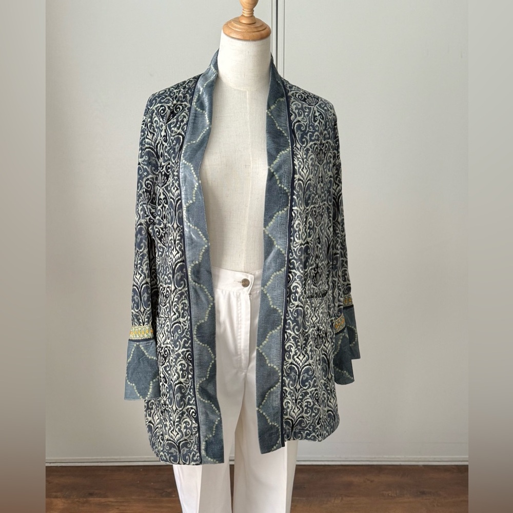 💮Soft Surroundings Aurora Velvet Open Kimono